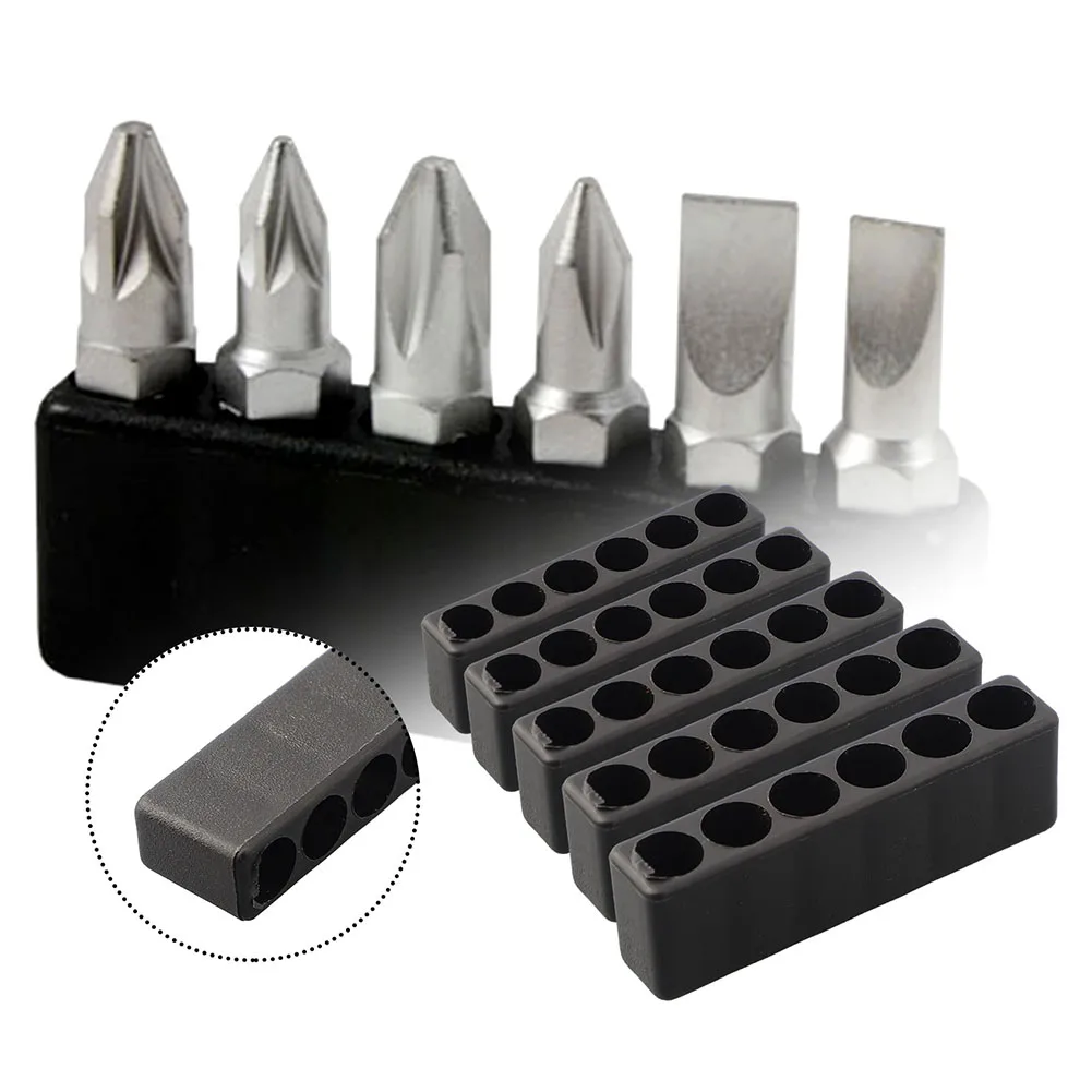 10pcs Screwdriver Bit Holder Plastic Storage Organizer 1/4 Screwdriver Drill Bit Stand 6/11 Holes Screw Driver Bits Holder