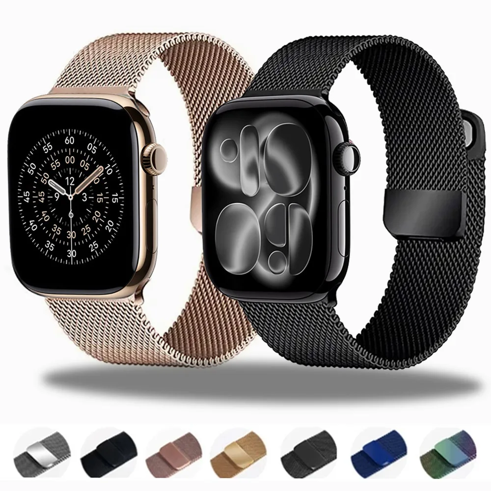 Milanaise-Loop-Band für Apple Watch UItra 3 2 49 mm 9 8 7 6 5 SE3 45 mm 44 mm 41 mm 40 mm Metall-Magnetarmband iWatch 11 10 42 mm 46 mm