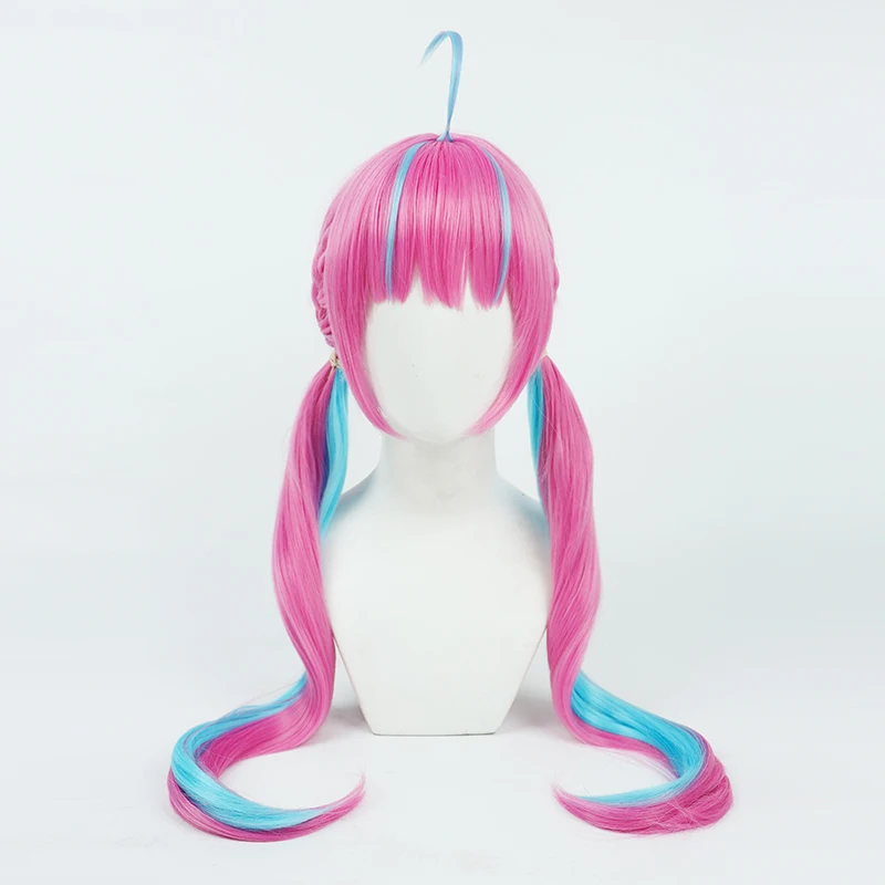 Virtual YouTuber Minato Aqua Hololive 2nd Gen VTuber Cosplay Wig Anime Roleplay Party Costume Prop Synthetic Hair