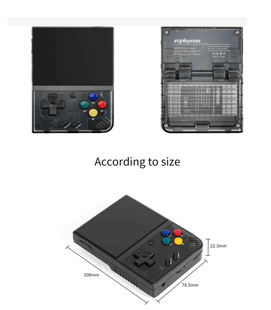 MIYOO Mini Plus Handheld-Spielkonsole Tragbare Mini+ 3,5'' IPS-Bildschirm Klassischer Retro-Simulator Videospielkonsolen Gaming-Player – Detail 9