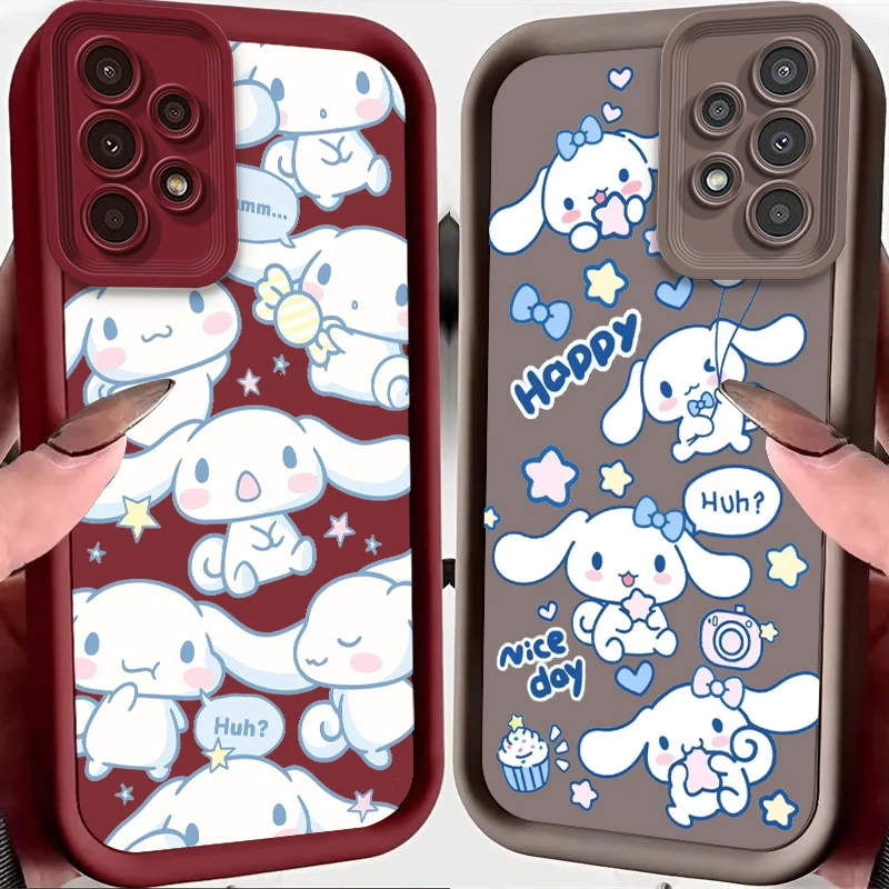 

Cinnamoroll Sanrio Cartoon For Samsung A73 A71 A54 A53 A52 A51 A33 A32 A21S A14 A13 A12 A03 A04 A05 5G Eye Ladder TPU