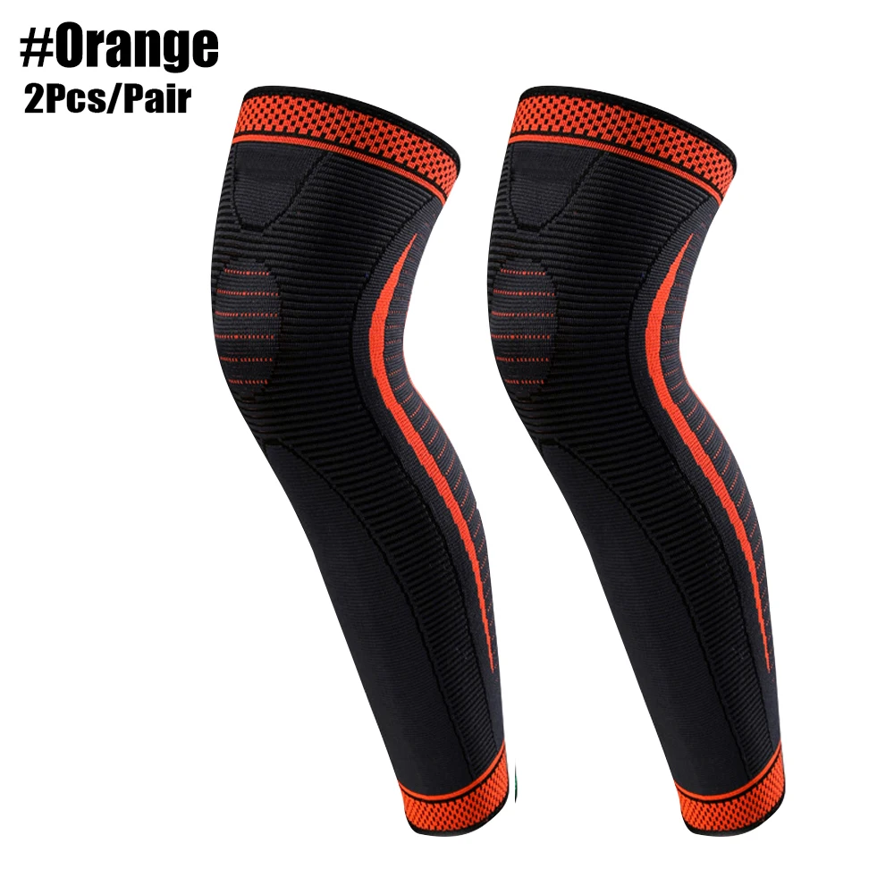 1/2 PCS Sport Full Leg Compression Sleeves Long Knee Support for Cycling Running Basketball Weightlift Workout Joint Pain Relief