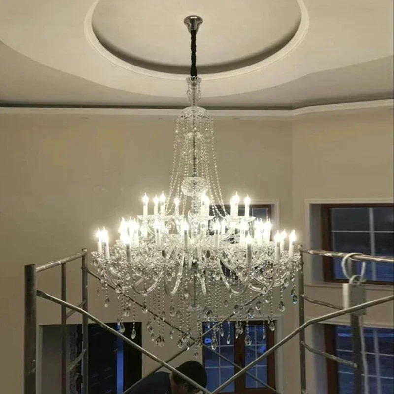 

Sitting Room Large Chandelier Crystals Empire Lighting Bohemian Chandeliers for Hotel Lobby Lamp Big Hall Restaurant Decorate