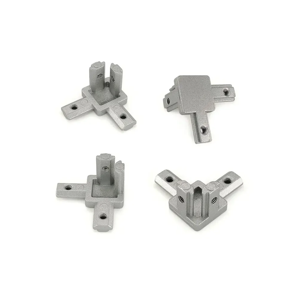 10 Pcs 3 Way Corner Bracket Connector EU 2020 3030 4040 With Screws For Standard T Slot Aluminum Extrusion Profile 2020 3030 view 4