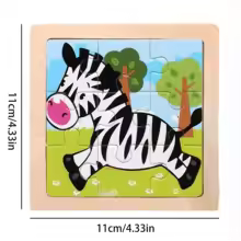 Puzzle Zèbre en Bois