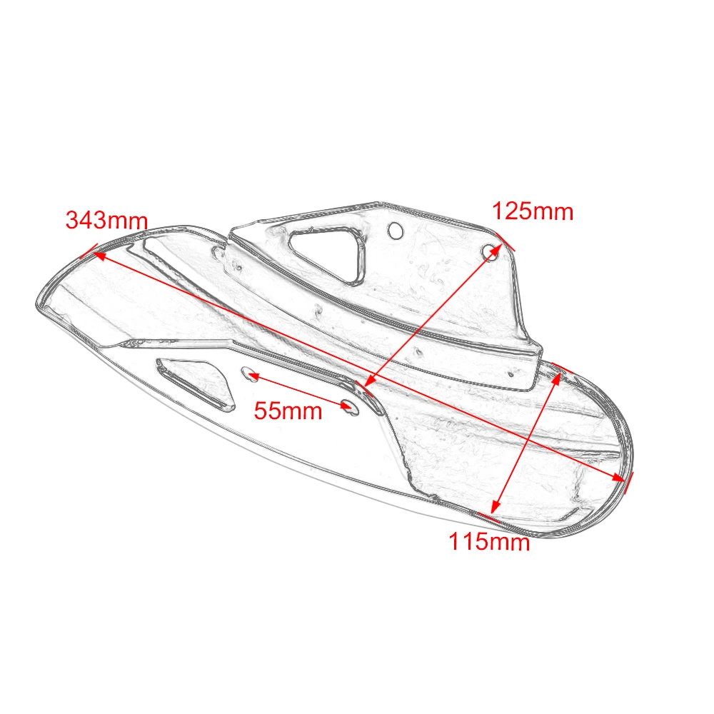 Guardabarros delantero para motocicleta, guardabarros de carenado, guardabarros, protector contra salpicaduras, cubierta de rueda para Suzuki GN125