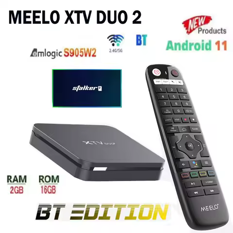 XTV DUO2 Android 11 Xtreamc0des Receiver Stalker2 TV BOX 2G 16G Amlogic S905W2 4K AV1 Media Player XTVDuo2 Dec0de