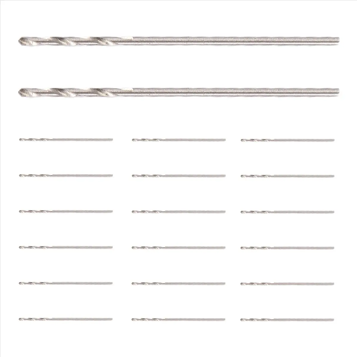 FTGT-20 Pcs 30mm Long 0.8mm Dia Micro HSS Twist Drill Bit