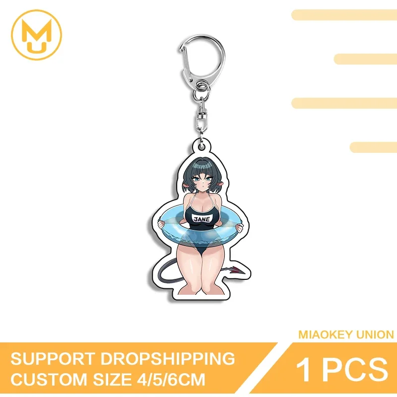 Sexy Jane Doe Zenless Zone Zero Bunny Girl High Quality Double Sided Acrylic Key Chains Exquisite Multi Function Keyring