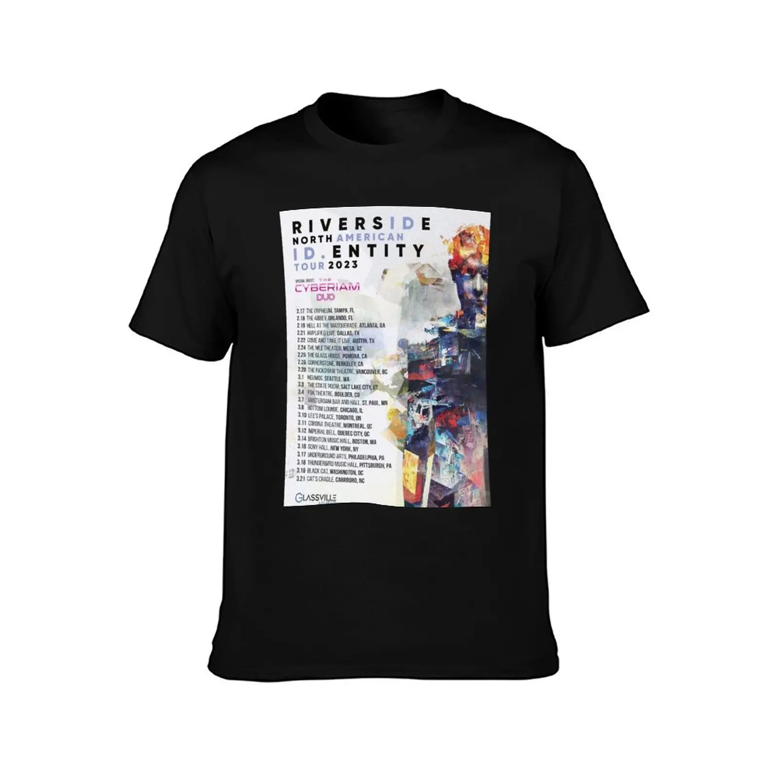 RIVERSIDE - NORTH AMERICAN ID.ENTITY TOUR 2023 T-Shirt luxury clothing labubu summer 2025 Men's cotton t-shirt