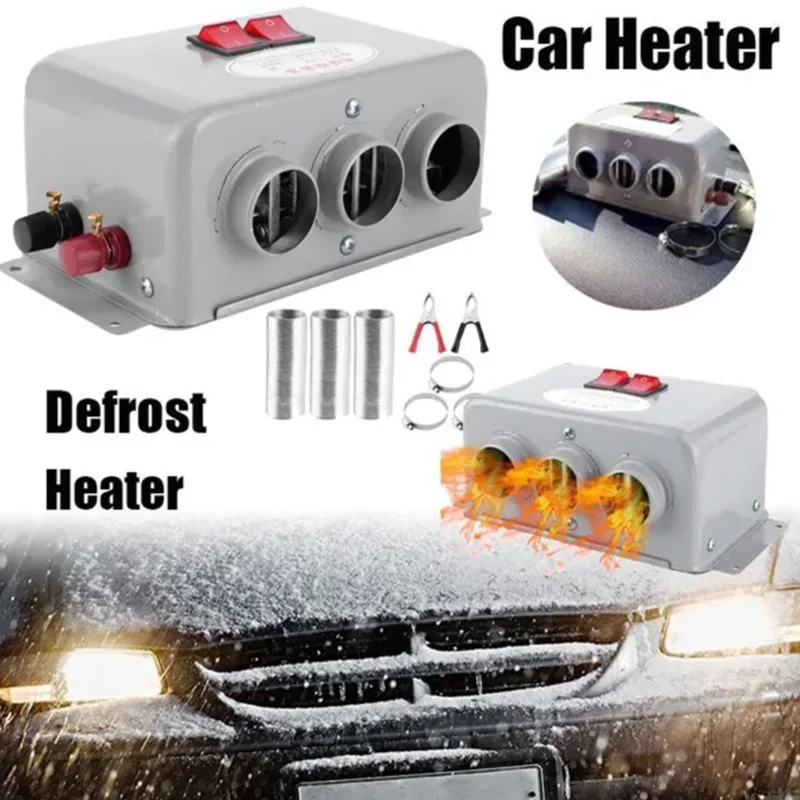 Auto Car Deicer 800W 12V/24V Car Heater Electric Cooling Heating Fan Electric Dryer Windshield Defroster for RVs Trucks Boat