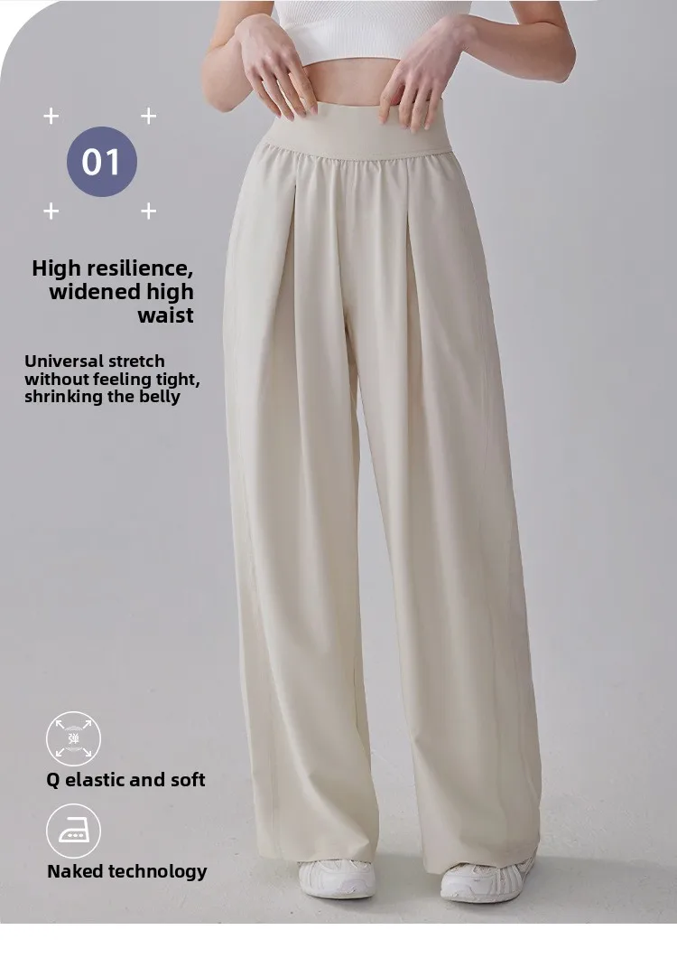 Pantalon de sport à entrejambe ouvert pour femmes, ample, droit, décontracté, respirant, jambes larges, Yoga, entraînement, Fitness