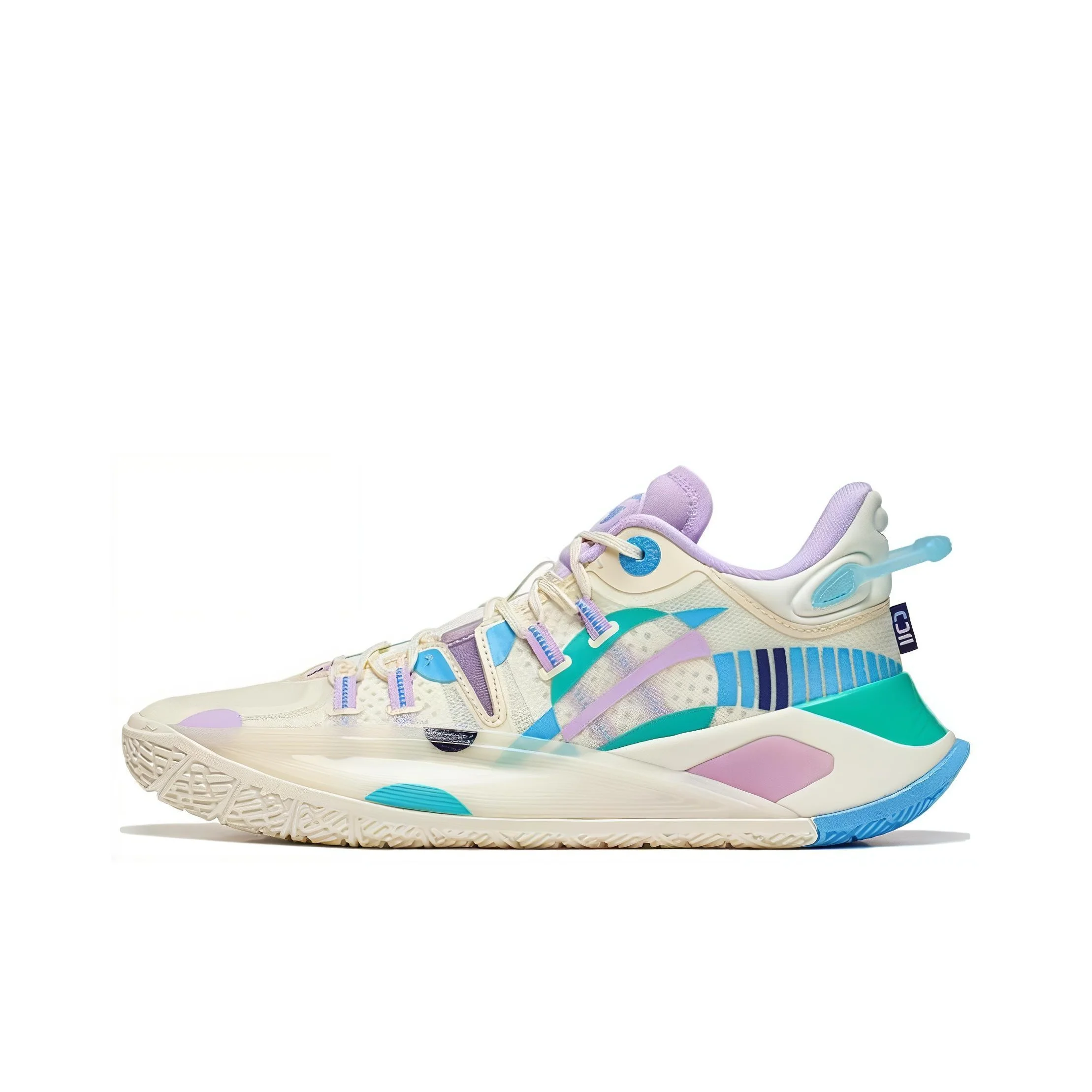 Li Ning CJ 2 Basketball Shoes Men's Low Top White/Purple/Blue ABAS001-11