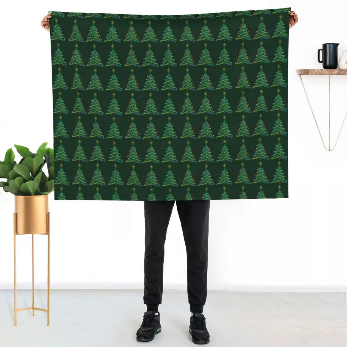 Three Curly Trees Throw Blanket Bed covers valentine gift ideas Extra Large Throw Giant Sofa Flannel Comforter Blankets