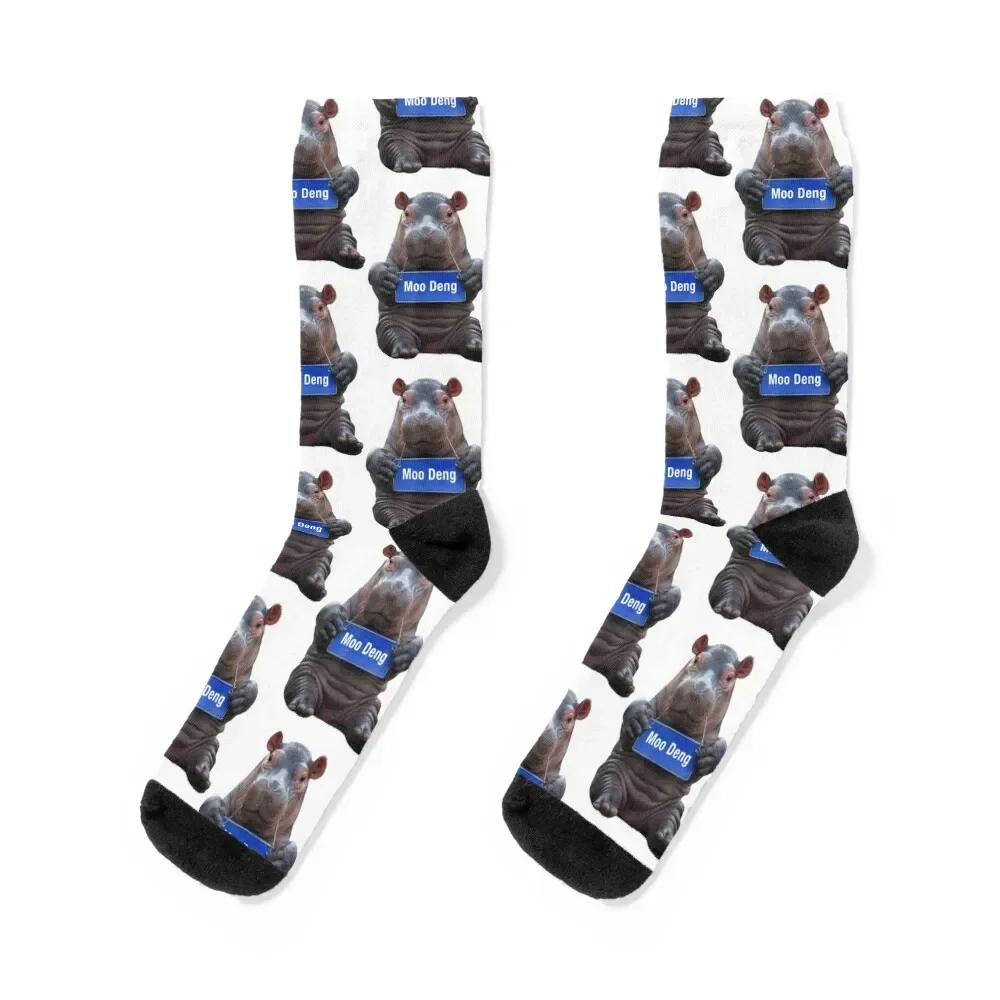 

Cute Baby Hippo Moo Deng Socks winter gym warm winter aesthetic Boy Socks Women's