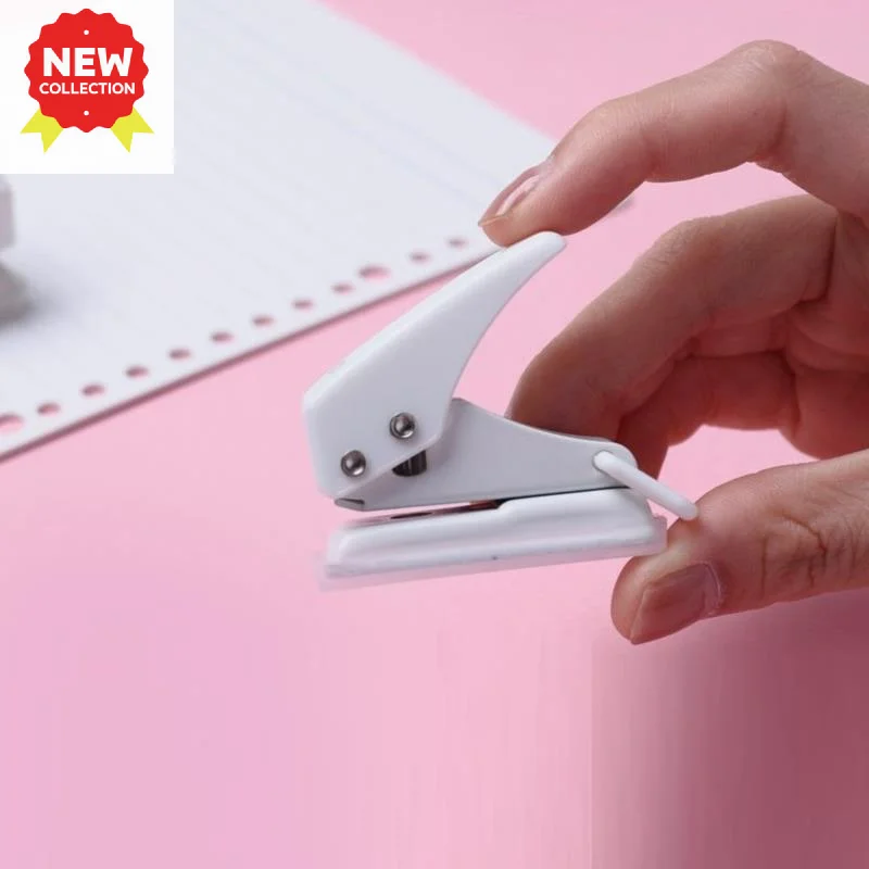 1pcs Cute Mini Single Hole Shape Punch For Planner Disc Ring DIY Paper Cutter Puncher Craft Machine Offices Stationery