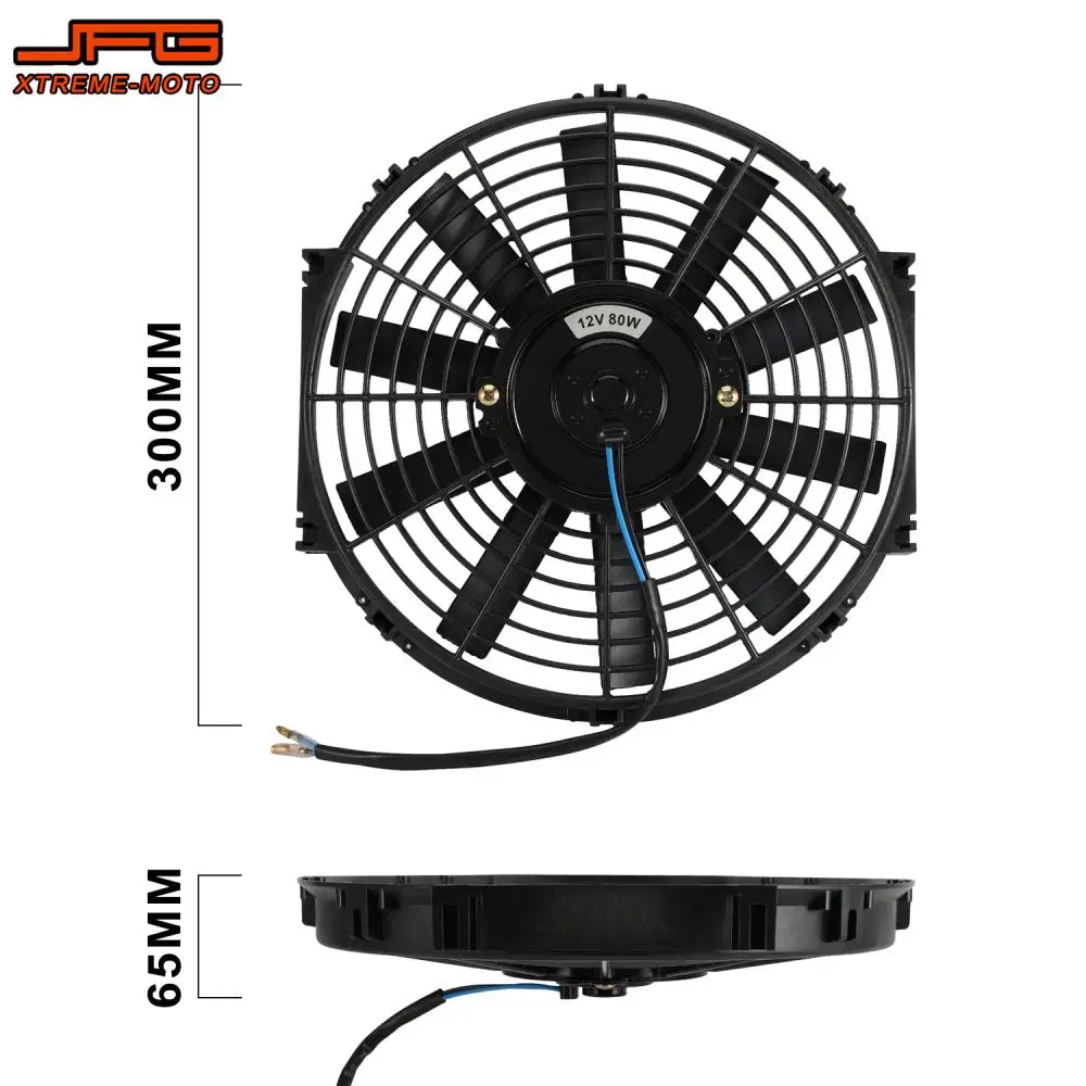 Universal Motorcycles Accessories Electric Radiator Intercooler Slim Fan Engine Cooling System Parts For KTM YAMAHA HONDA SURRON