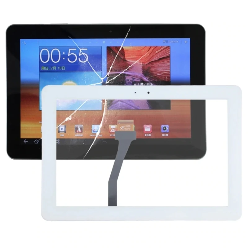 Front Glass Lens Panel Compatible For Samsung Galaxy Tab 10.1 inch P7500 P7510 P7503 Touch Screen Digitizer Adheisve Replacement