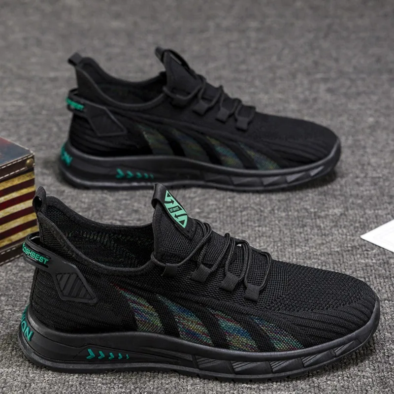 

Men's Sneakers Summer New Breathable Mesh Shoes Black Fashion Casual Shoes for Men Lightweight Male Running Shoe Tenis Masculino