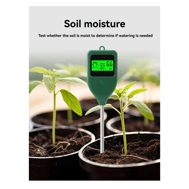 

ABFY-3 In 1 Digital LCD Display Soil PH Meter Soil Moisture Meter Farm Garden Fertility Tester Detector For Potted Garden