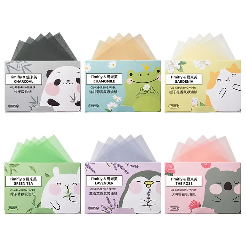 

100pcs Fragrance Facial Oil Absorbing Paper facial absorbent paper Face Oil Absorbing Sheets Makeup Tools Skin Care for Women