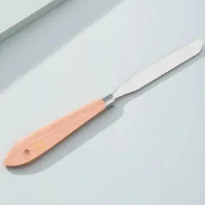 

17# Painting Scraper Wooden Handle Durable Thin Flexible Blade Art Tool For Professional Amateur Use Spatula Knife Painting