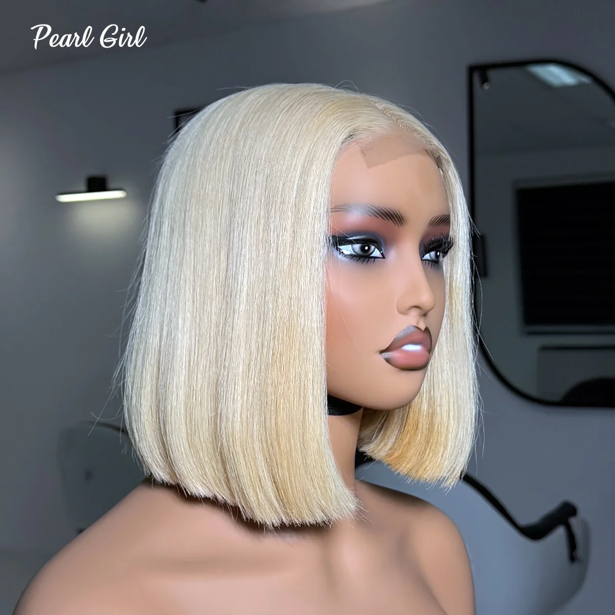 

Super Double Drawn Blunt Cut 613 Blonde Bob Wig Human Hair 2x6 4x4 Lace Closure Bob Pre Plucked 13x4 Lace Frontal Bob for Woman