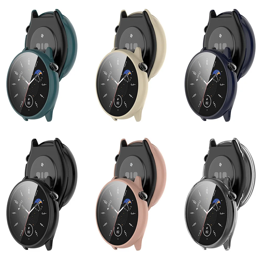 PC+Glass Protective Case For Huami Amazfit GTR Mini Full Screen Protector Shell Cover