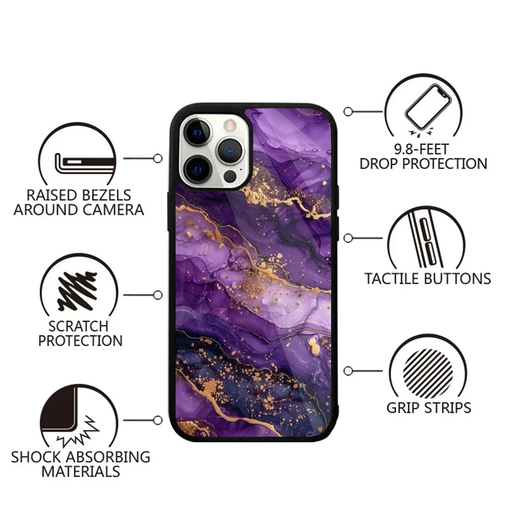 Marble Pattern Art Phone Case For iPhone 16,15,14,13,12,11,Plus,Pro,Max,Mini Magsafe Magnetic Wireless Charging