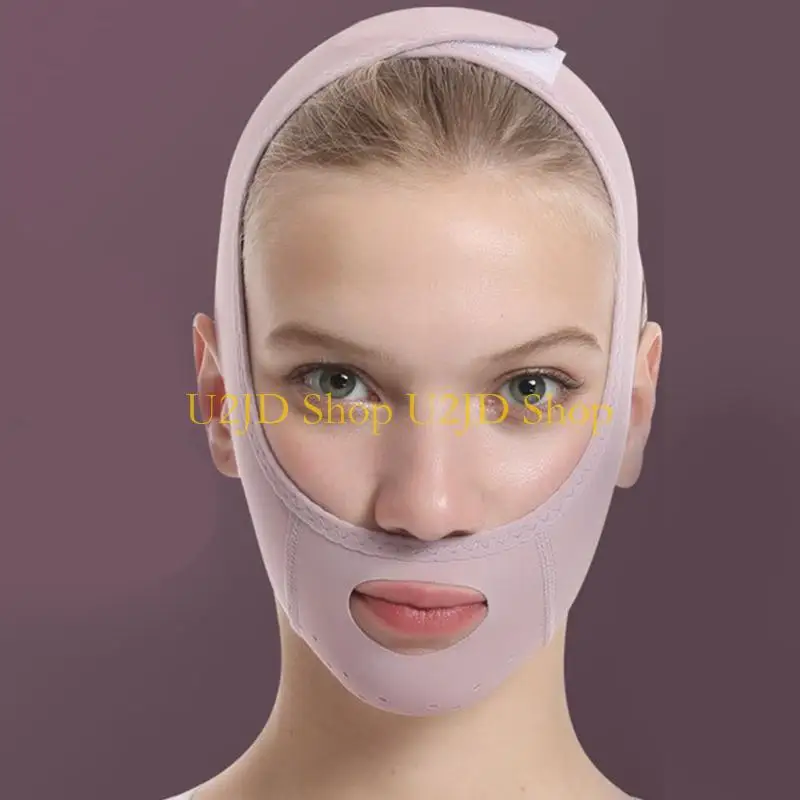 U2jd herbruikbare gezicht afslankriem, v lijntefilmasker dubbele kinreductor, kin omhoog vlekken, face lift tape v vorm