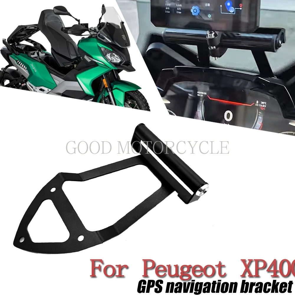 For Peugeot XP400 XP 400 XP400GT 2024 Motorcycle GPS Mount Mounting Adapter Holder Bracket