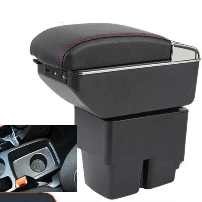 New luxury For Ford Fiesta Armrest box Interior details Parts special Retrofit parts Car accessories Center Storage Car Armrest