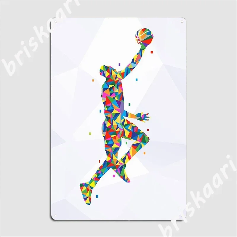 Basketball Jump Metal Sign Wall Mural Funny Mural Painting Mural Tin Sign Poster