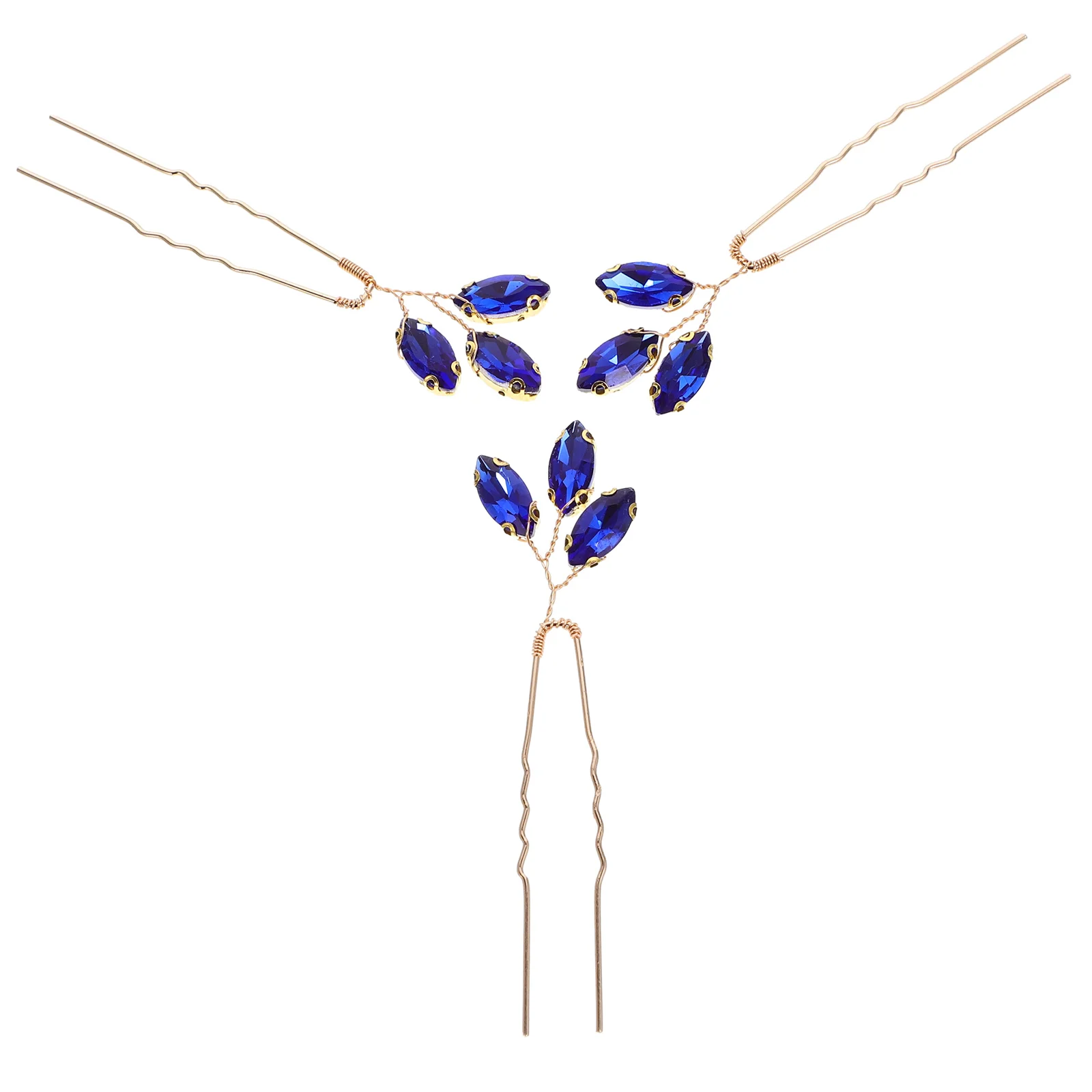 

3 Pcs Hairpin Headdress Bobby Pins for Women Wedding Accessories Bridal Rhinestones U Shaped Hairpins Miss