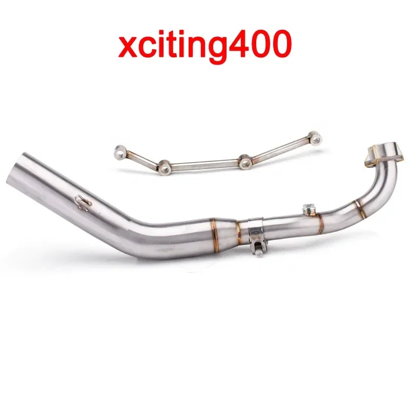 Para xciting400, sistemas completos de escape para motocicleta, tubo de enlace frontal, entrada de acero inoxidable de 51mm