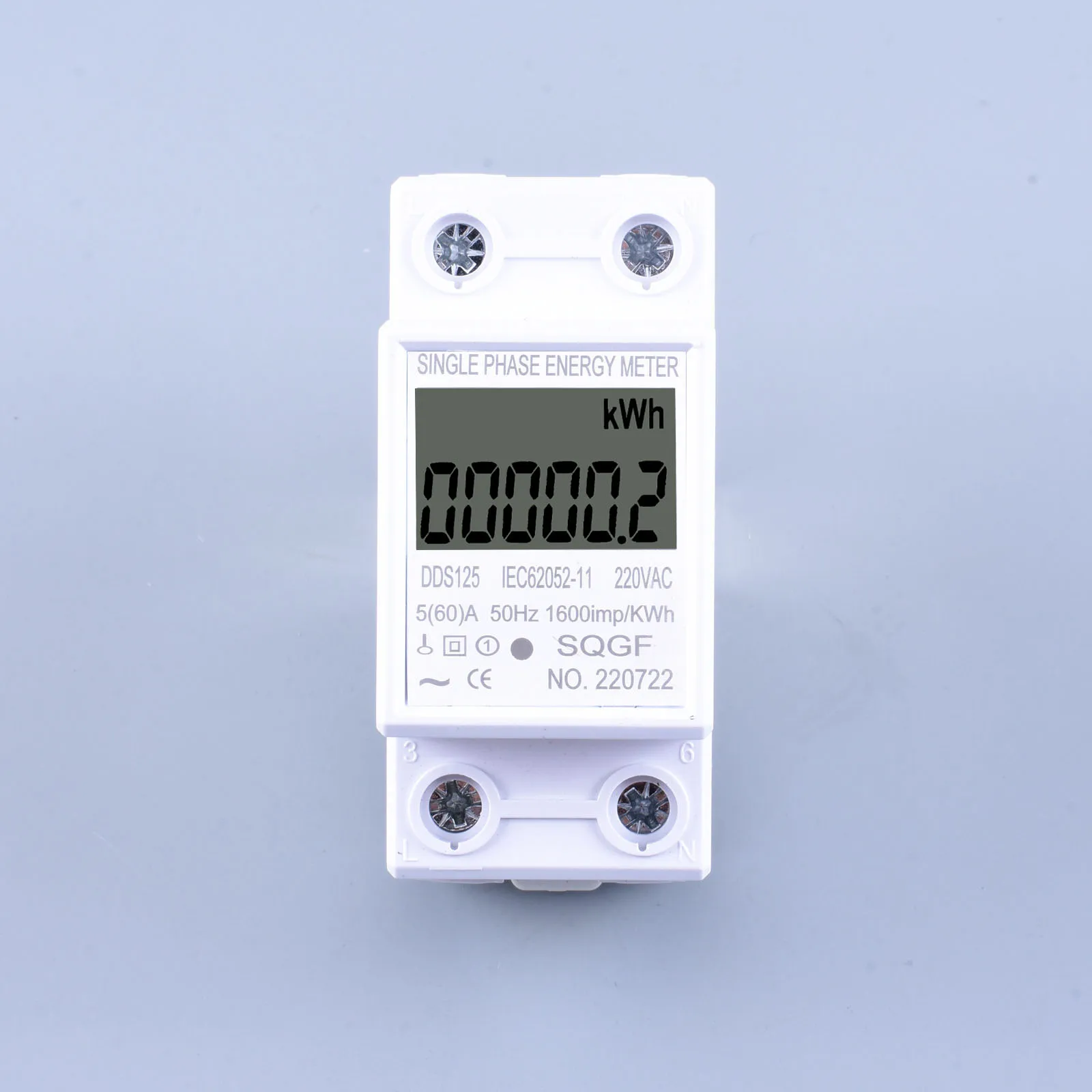 Strona główna Wyświetlacz cyfrowy LCD Miernik zużycia energii Jednofazowy miernik energii Wattomierz kWh 230V AC 50Hz 60A Elektryczna szyna Din
