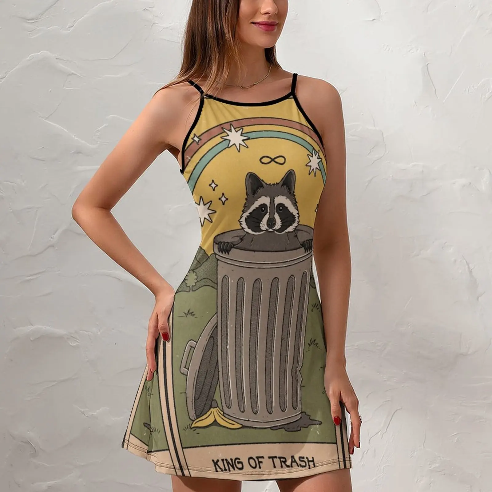 King of Trash for Sale  Women's Sling Dress Funny Novelty Dresses Novelty Sexy  Woman's Dress  Parties