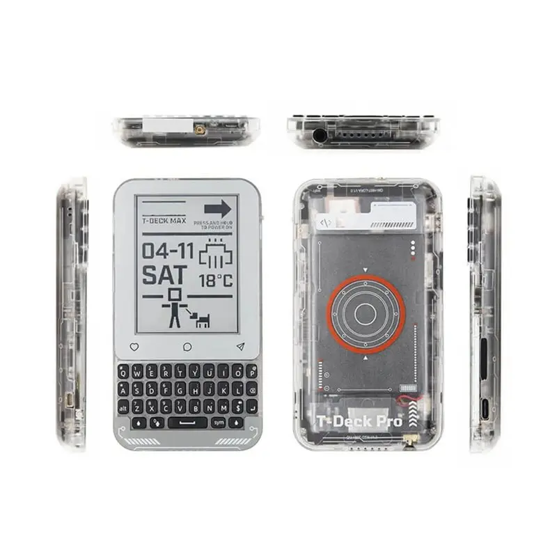 AA60 T-Deck Max 915MHz SX1262 LoRa Transceiver 3.1-Inch Touch E-Paper WiFi Bluetooth 5 LE AI Learning with Antenna