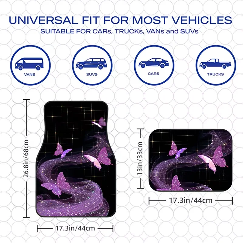 4Pcs Starry Sky Purple Butterf - Interior Design Style Quiz ulasan dan harga