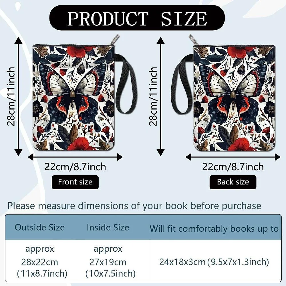 Cloth Book Cover Notebook Wraps Rectangle Butterfly 280x220mm