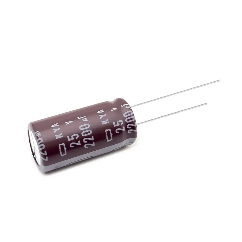 Premium 2200UF 25V 105°C Long Life Electrolytic Capacitor for PCB, Size 13X25MM  50pcs