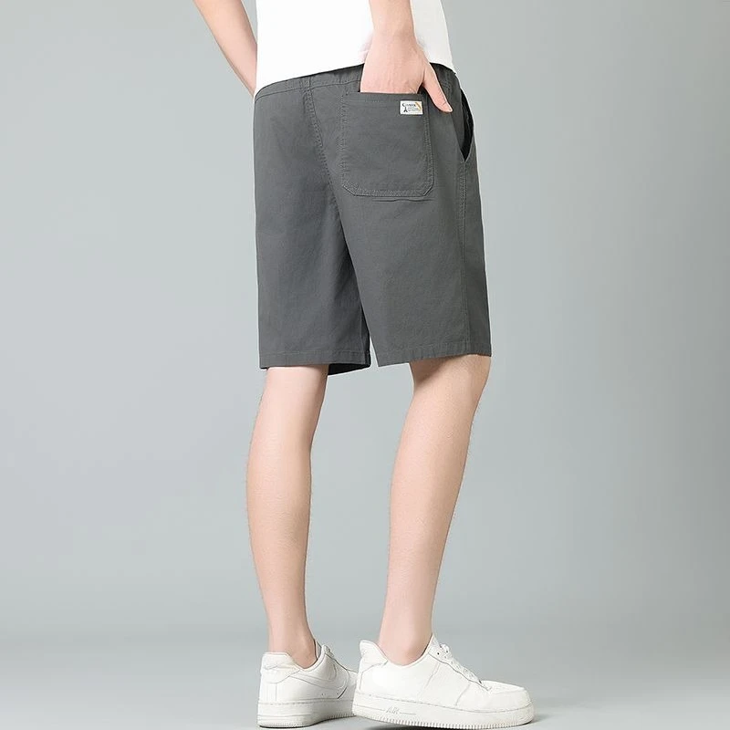 GELITAYIN Men's Cotton Shorts With Pockets Black Loose Male Short Pants Hot Deals Fashion New In Pant 2025 Free Shipping Essenti