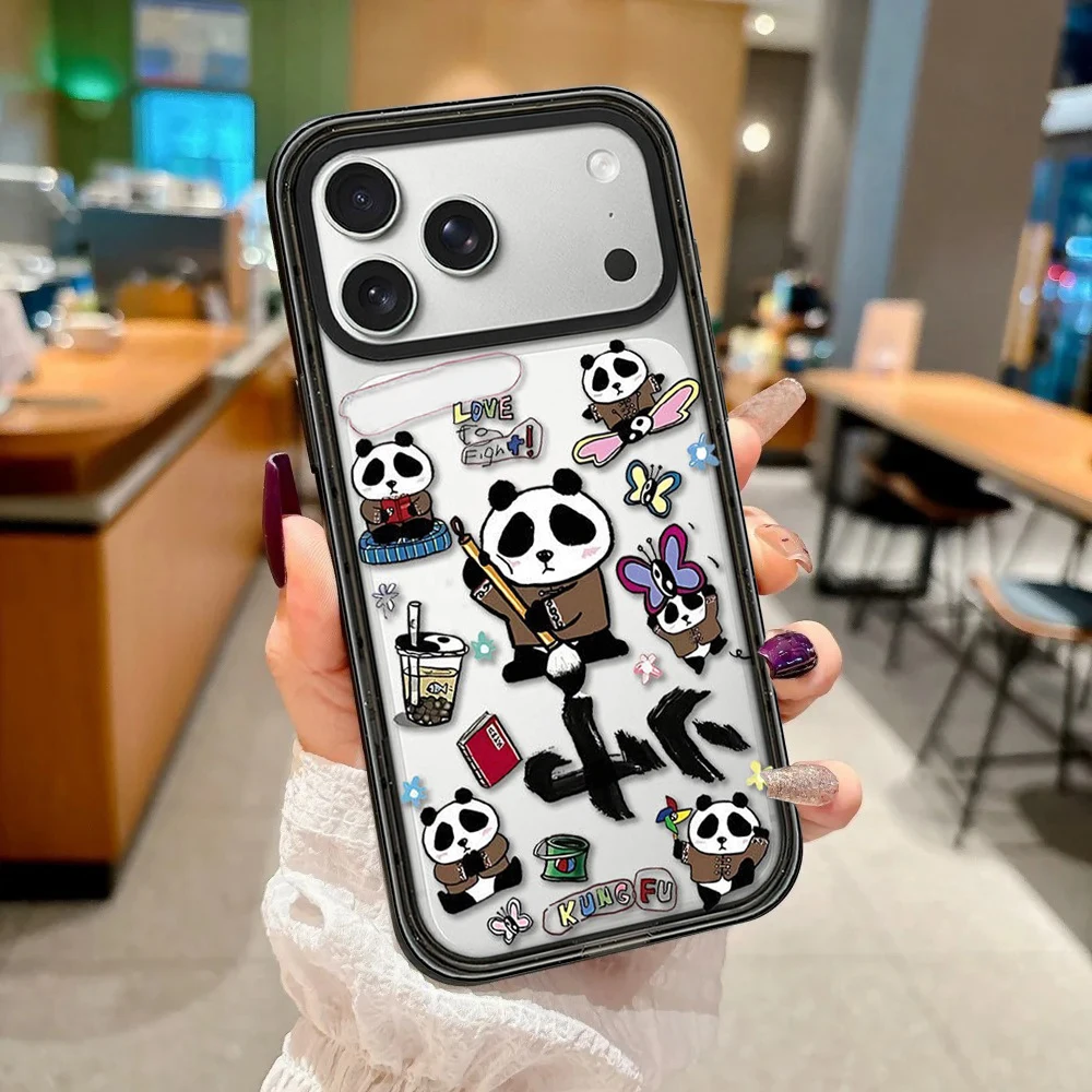 Cartoon Play Animals Impact Black Border Magnetic Phone Case Cover for IPhone 13 14 15 16 17 Pro Max Case for IPhone Air
