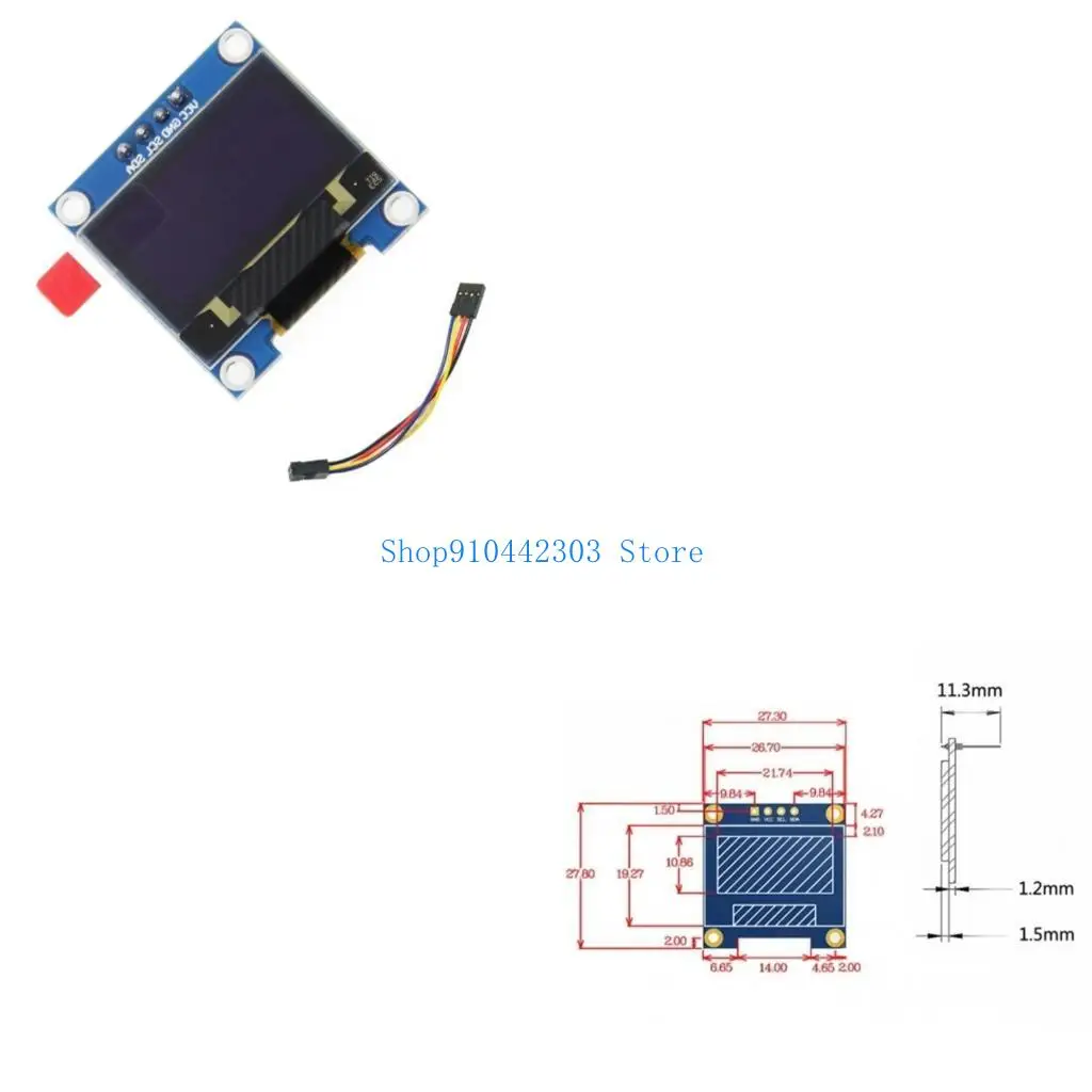 

L4MD 0,96 дюйма ЖК -дисплея Модуль 128x64 Высокое разрешение 0,06 Вт с низкой мощностью и DC3VTO 5V Совместимость с управляющими