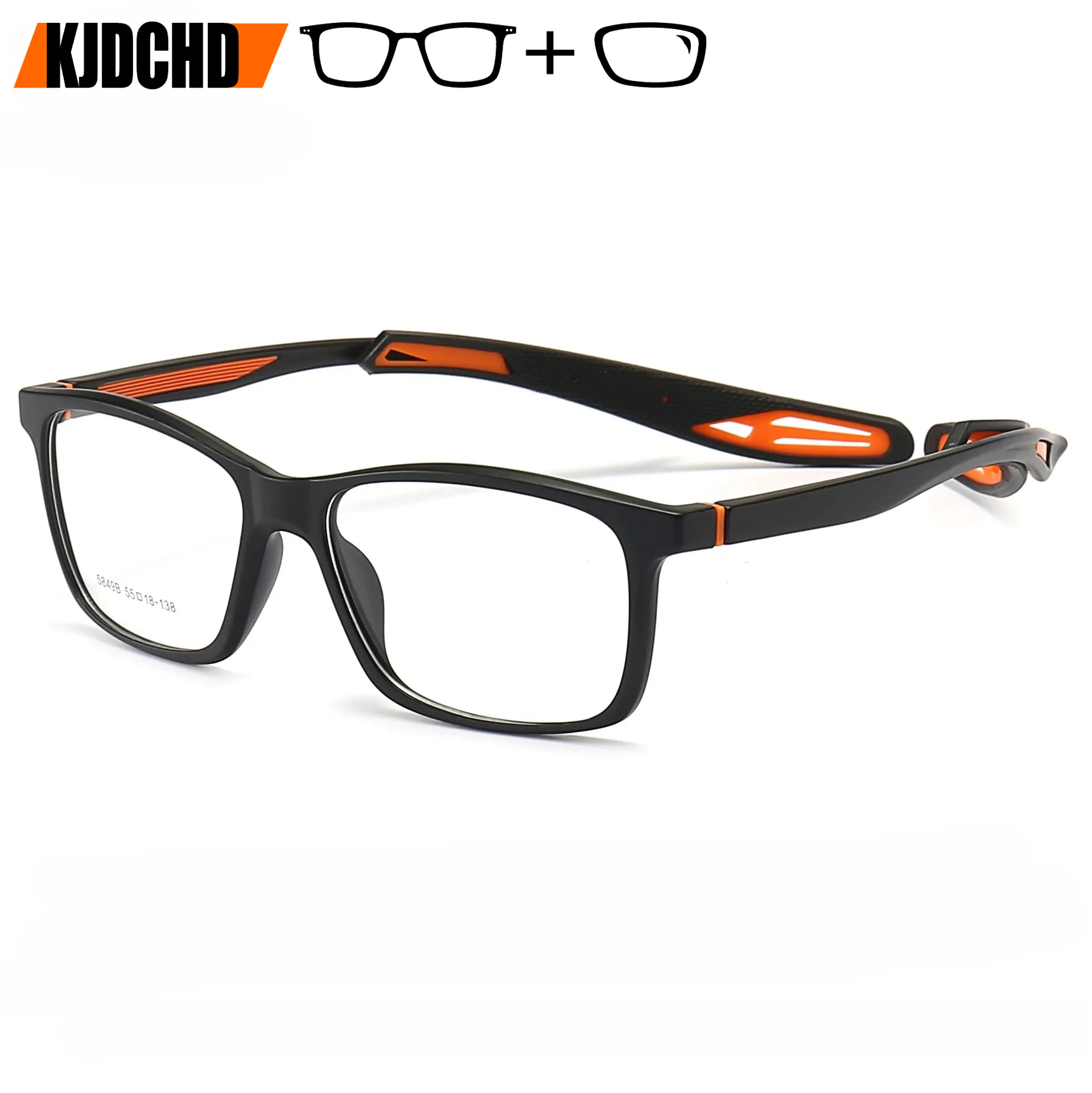 

KJDCHD Lightweight Sporty TR90 Photochromic Glasses Myopia Eyewear Hyperopia Anti Blue Light Reading Progressive Eyeglasses Lens