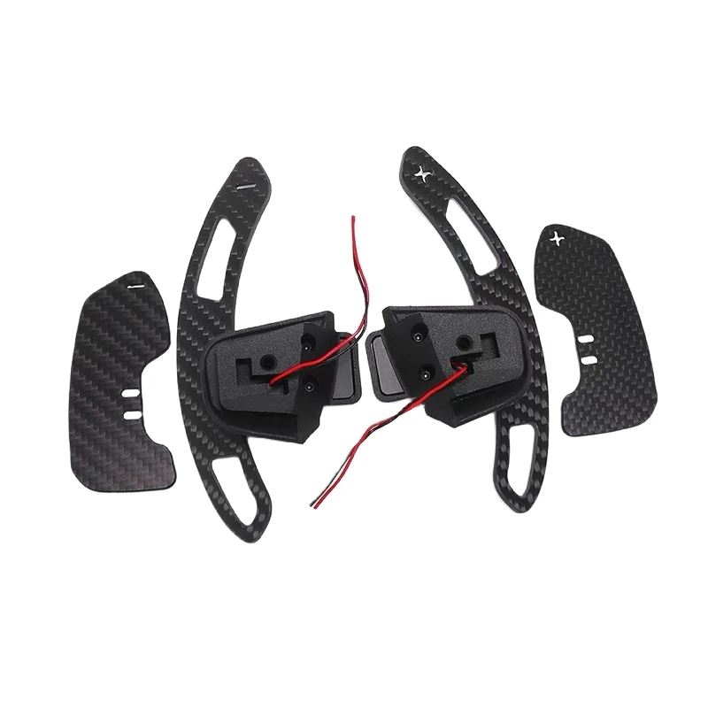 

For GOLF 8 CC Dry Carbon Fiber Steering Wheel Magnetic Shift Paddles Replacement Extended Shift Paddles