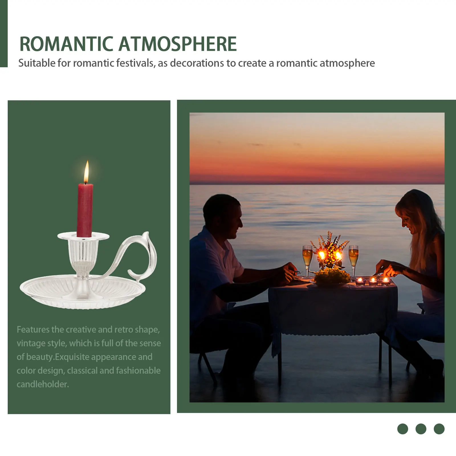 

Retro Metal Taper Holder Vintage Candlestick for Wedding Party Tabletop Decoration Retro Taper Holder