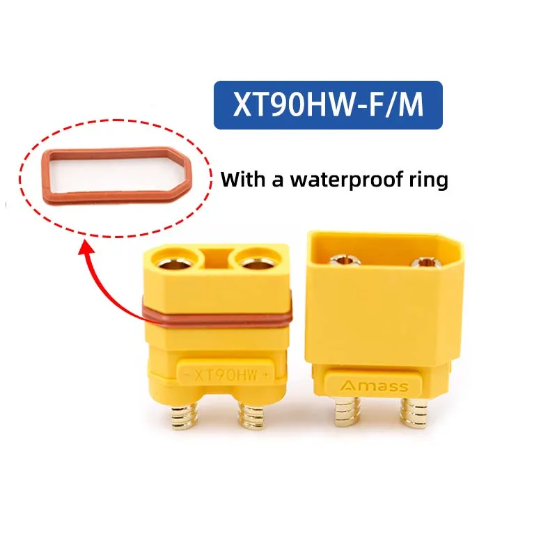 5PCS Amass XT90HW Male And Female Waterproof Low Resistance Power Plug High Current Connectors