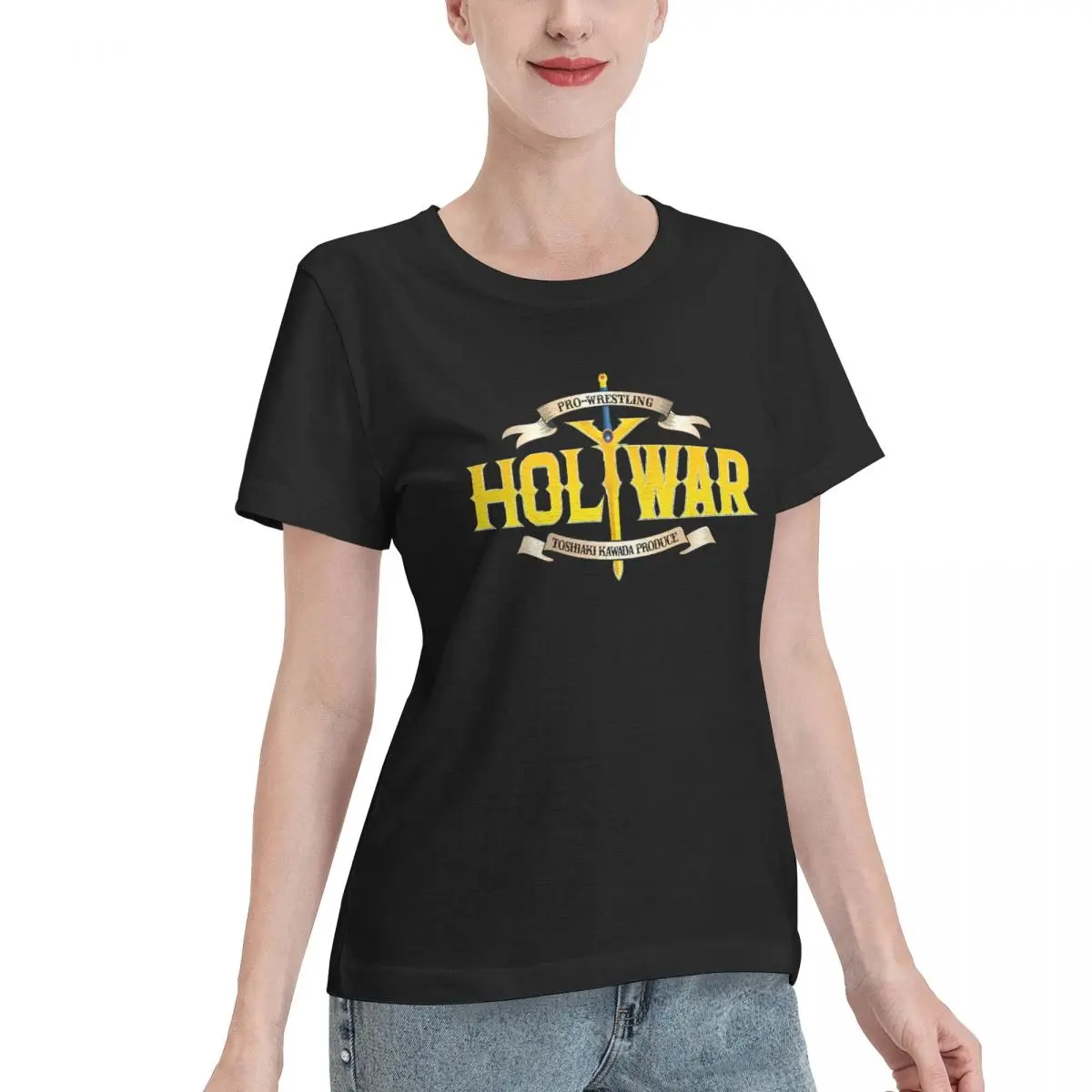Excellent Craftsmanship Holy War - Toshiaki Kawada Produce Women's T-shirt Aesthetic Affordable Ladies Tshirt