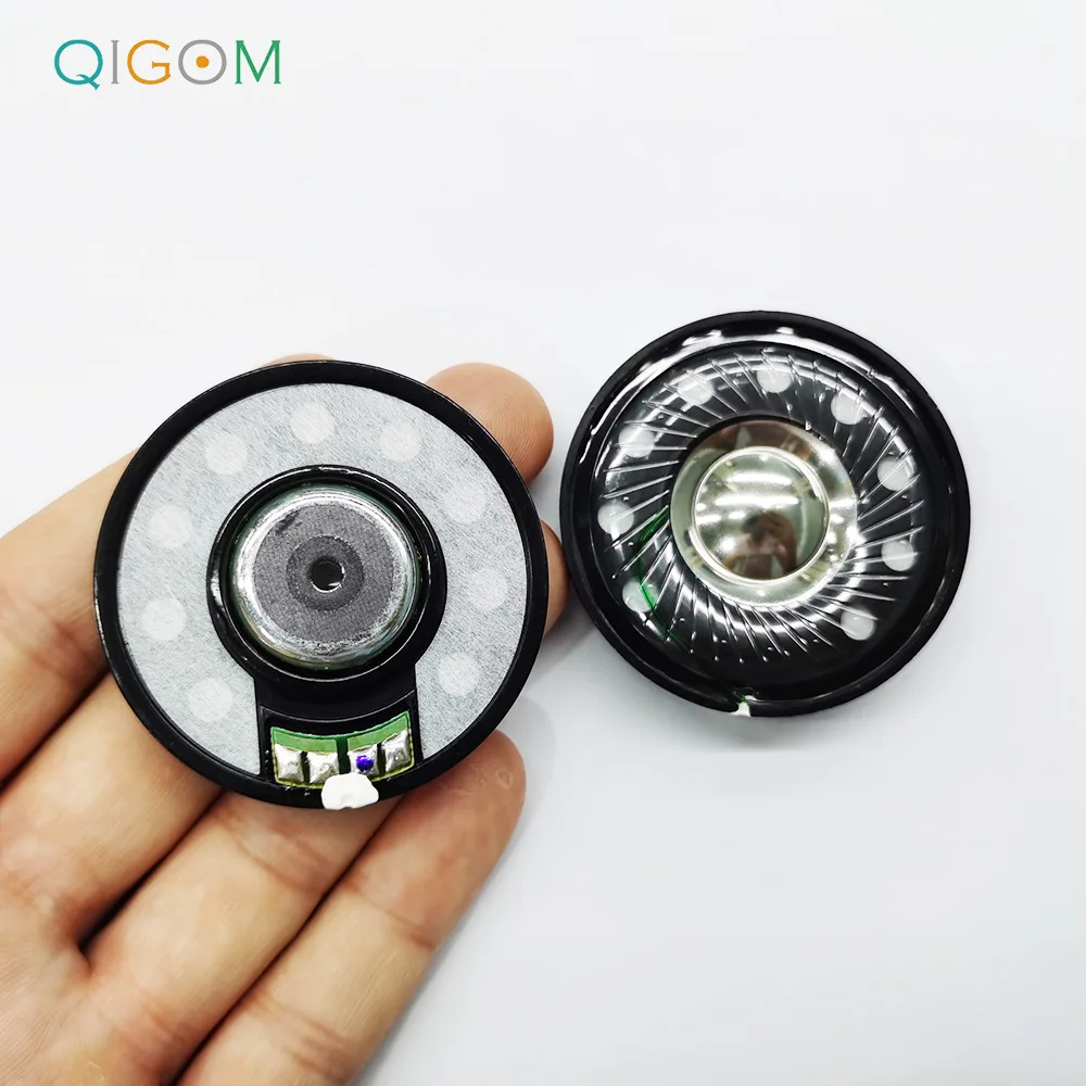 QIGOM-Unidad de controlador de altavoz para auriculares inalámbricos, alta calidad, baja resistencia, 1 par (2 piezas), 50MM, domo de titanio